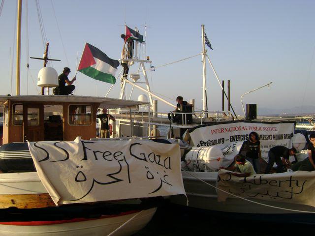 The Free Gaza & The Liberty, in Larnaca Port (August 2008)